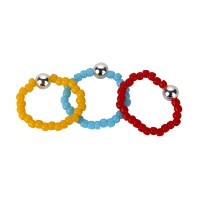 silver beads toe ring (3colors)