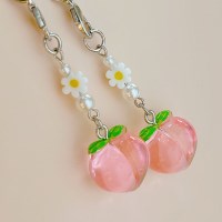 청량 복숭아 키링 핸드폰줄