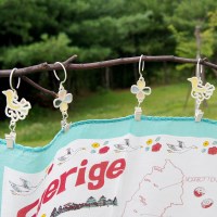 아크릴 버드 플라워 다용도 커튼 클립 아이보리 5p 1세트