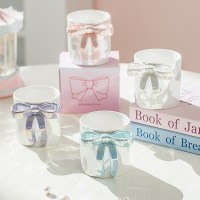 예쁜 리본 세라믹 머그컵 선물세트 커플 결혼 돌잔치 답례품 집들이