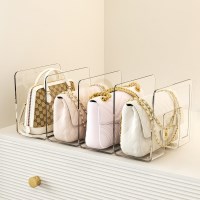 가방보관 수납 정리함 가방장식장 투명4칸분리 J195