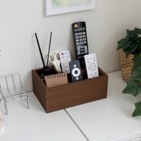 우드 다용도 리모컨 거치대 연필꽂이 소품 테이블정리 보관함 4칸