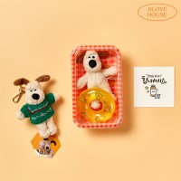 선물포장+메세지카드 미니 그로밋 인형 키링+옷+튜브 귀여운 숀더쉽