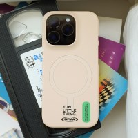 FLT 피치크림 맥세이프 무광 하드 폰케이스