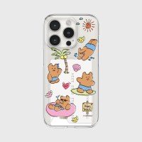 happy beach pattern [투명 카드수납 케이스]
