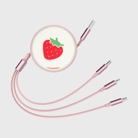 미니 스트로베리 [릴 타입 충전 케이블]