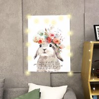 플라워베이비 래빗 패브릭포스터 2size 가리개커튼 인테리어소품 캐