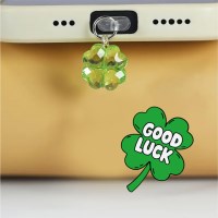 (총2개) 휴대폰 충전 먼지 플러그 귀여운 네잎클로버 핸드폰 먼지마