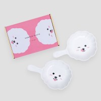 핸들 플레이트 2P 세트 - 11 비숑 프렌즈 (손잡이 앞접시)