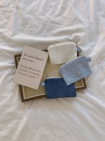 nuee popcorn denim card case pouch (3 colors)