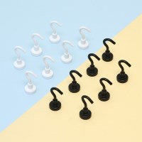 초강력 자석 후크 고리 7개 세트 블랙 화이트