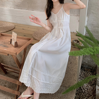 레이스 나시원피스 면 민소매 롱 여름원피스