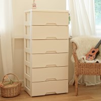 보노하우스 러쉬그레인 플라스틱 와이드 서랍장 6단 옷 수납 정리