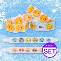[패밀리팩/6개 SET] 카카오프렌즈 아이스 와이드 넥쿨러 쿨링 넥밴드