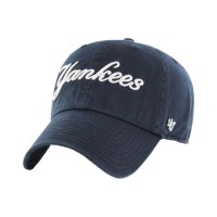 47브랜드 MLB모자 양키즈 네이비 흘림체빅화이트빅로고