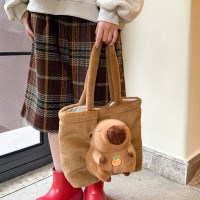 카피바라 인형가방 도트백 손가방 캐릭터 인형 학생 가방 귀여운 선