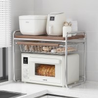 우드 스텐 전자레인지 주방 선반 밥솥 에어프라이어 거치대