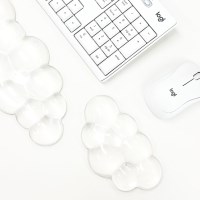 왓플로어 구름 투명 실리콘 젤리 팜레스트 키보드 손목 받침대 패드