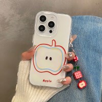 투명 화이트 라인 애플 TPU 케이스