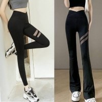 메쉬배색 기본 부츠컷레깅스 요가복 필라테스레깅스 레깅스 2종 택1