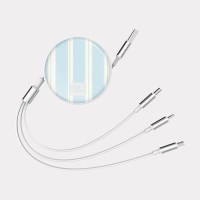 cotton stripe 디자인 [릴 타입 충전 케이블]