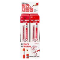 24개 조선문방구 빨간 채점펜 세트 1박스