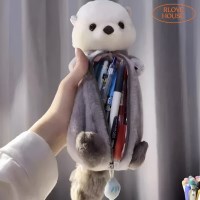 조개나먹자 수달 인형 필통 펜슬 케이스 화장품 파우치