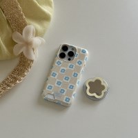 floral check 디자인 [맥세이프 카드수납 폰케이스]