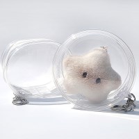 인형 파우치 키링 투명 미니 보관 가방 가챠 피규어