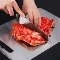 홈앤비전 고강도 304 올 스텐 스틸 양면 도마