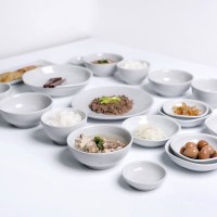 진 고백자 국산 도자기 비정형 4인 식기세트 22p