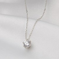 925 실버 SILVER 법정 순은 큐빅 목걸이