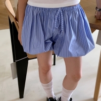 롤리팝 허리밴딩 스트라이프 벌룬핏 반바지 2 color