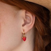 스위트 스트로베리 후프 귀걸이 EC3223