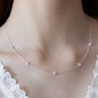 [예약배송] (실버925) 블룸엣 플라워 팬던트 목걸이 NZ2478