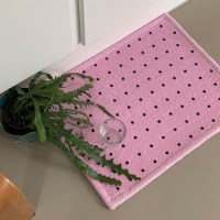 핑크 도트 화장실 현관 욕실 극세사 발매트