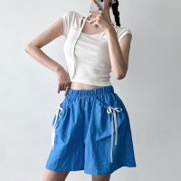 데일리 밴딩 바스락 포켓 리본 반바지