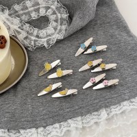 여성 프루츠 플라워 미니 옆머리 클립핀 집게핀