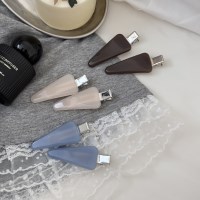 여성 3color 심플 옆머리 삼각핀 집게핀 헤어핀