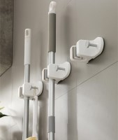 욕실청소도구정리 밀대걸이 욕실청소도구걸이 무타공걸이