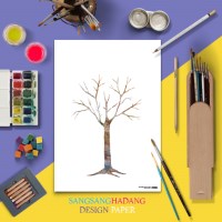 [하하당] 상상하당 도안지 - 나무 (10매)