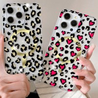 레오파드 맥세이프 마그네틱 하트 투명 아이폰14 케이스