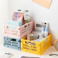 오픈 수납 폴딩박스 공간활용 접이식 바구니 문구 소품 정리 박스