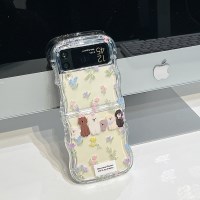 Z플립7 핸드페인팅 도그 투명 케이스