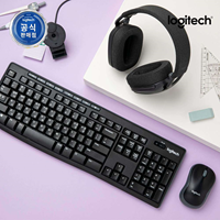 로지텍코리아 공식 MK295 콤보 무소음 무선 키보드 마우스 세트 블랙