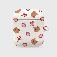 red ribbon gummy pattern [hard 에어팟케이스 시리즈]