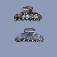 여성 갤럭시 우주 마블 물결 집게핀 헤어핀