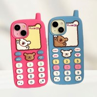 큐티 라인 도그 실리콘 모바일 아이폰 케이스