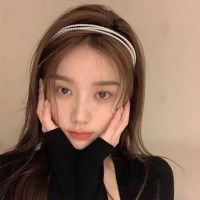 트리플 세줄 진주 머리띠