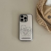 vintage heart bear 디자인 [실버 에폭시 범퍼케이스]